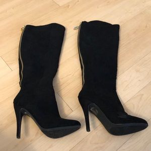 High rise healed boots